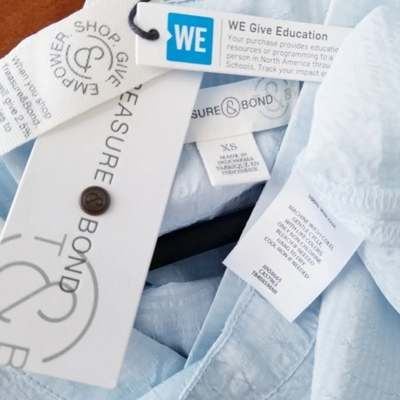 TREASURE & BOND Light Blue Oversized Blouse XS - Picture 7 of 7